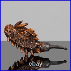 MUXIANG Handmade Briar Tobacco Pipe Rustic Freehand Pipe Carved High-end Pipe