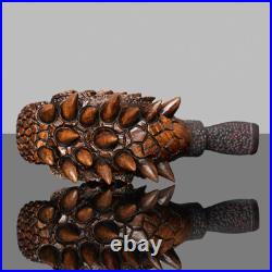 MUXIANG Handmade Briar Tobacco Pipe Rustic Freehand Pipe Carved High-end Pipe