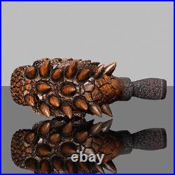 MUXIANG Handmade Briar Tobacco Pipe Rustic Freehand Pipe Carved High-end Pipe