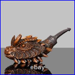 MUXIANG Handmade Briar Tobacco Pipe Rustic Freehand Pipe Carved High-end Pipe