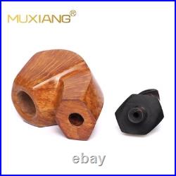 MUXIANG Handmade Briar Tobacco Pipe Smooth Facet Bowl Pipe Ivorite Vulcanit Stem
