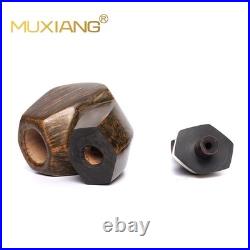 MUXIANG Handmade Briar Tobacco Pipe Smooth Facet Bowl Pipe Ivorite Vulcanit Stem
