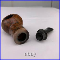MUXIANG Handmade Briar Tobacco Pipe Smooth Freehand Pipe Ebonite Stem Horn Ring