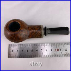 MUXIANG Handmade Briar Tobacco Pipe Smooth Freehand Pipe Ebonite Stem Horn Ring