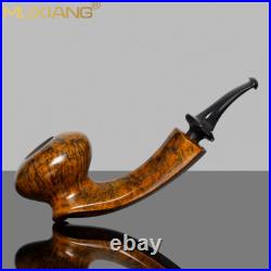 MUXIANG Handmade Briar Tomato Pipe Smooth Wooden Freehand Tobacco Pipe Vulcanite