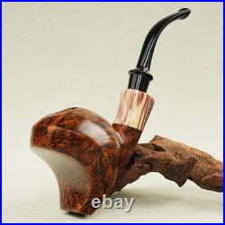 MUXIANG Handmade Briar Wood Freehand Ballerina Tobacco Pipe Smooth Ebonite Stem