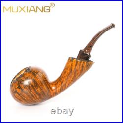 MUXIANG Handmade Freehand Pipe Briar Smooth Tobacco Pipe Wooden Smoking Pipe