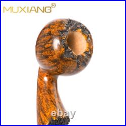 MUXIANG Handmade Freehand Pipe Briar Smooth Tobacco Pipe Wooden Smoking Pipe