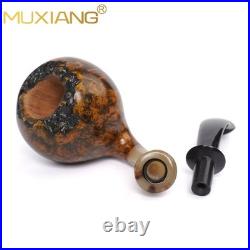 MUXIANG Handmade Freehand Pipe Briar Wooden Cavalier Pipe Smooth Tobacco Pipe