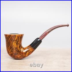 MUXIANG Handmade Hungarian Tobacco Pipe Smooth Pipe Ebonite Stem Military Tenon