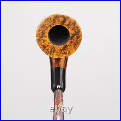 MUXIANG Handmade Hungarian Tobacco Pipe Smooth Pipe Ebonite Stem Military Tenon