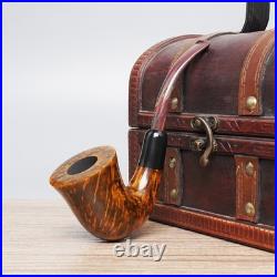 MUXIANG Handmade Hungarian Tobacco Pipe Smooth Pipe Ebonite Stem Military Tenon