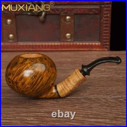 MUXIANG Handmade Nosewarmer Pipe Briar Smooth Wooden Tobacco Pipe Olivewood Band MUXIANG Handmade Nosewarmer Pipe Briar Smooth Wooden Tobacco Pipe Olivewood Band