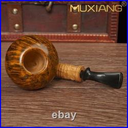 MUXIANG Handmade Nosewarmer Pipe Briar Smooth Wooden Tobacco Pipe Olivewood Band MUXIANG Handmade Nosewarmer Pipe Briar Smooth Wooden Tobacco Pipe Olivewood Band