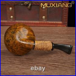 MUXIANG Handmade Nosewarmer Pipe Briar Smooth Wooden Tobacco Pipe Olivewood Band MUXIANG Handmade Nosewarmer Pipe Briar Smooth Wooden Tobacco Pipe Olivewood Band