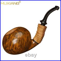 MUXIANG Handmade Nosewarmer Pipe Briar Smooth Wooden Tobacco Pipe Olivewood Band MUXIANG Handmade Nosewarmer Pipe Briar Smooth Wooden Tobacco Pipe Olivewood Band