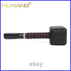 MUXIANG Handmade Poker Pipe Briar Wooden Tobacco Pipe Sandblasted Hammer Pipe