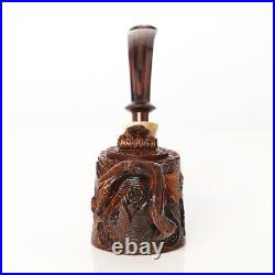 MUXIANG Handmade Rustic Briar Tobacco Pipe Carved Freehand Pipe High-end Pipe