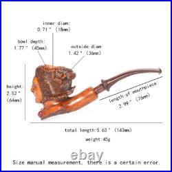 MUXIANG Handmade Rustic Tobacco Pipe Briar Wooden Carved Smoking Pipe Sissi Pipe