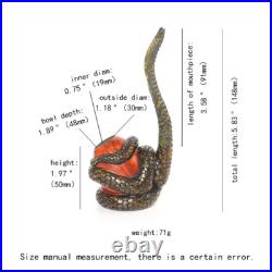 MUXIANG Handmade Rusticated Tobacco Pipe Briar Wooden Carved Pipe Python Pipe