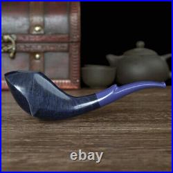 MUXIANG Handmade Smooth Freehand Tobacco Pipe Vulcanite Stem Wooden Smoking Pipe