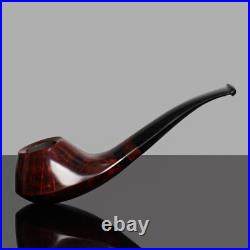 MUXIANG Handmade Volcano Pipe Briar Wooden Smooth Tobacco Pipe Ebonite Stem