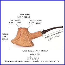 MUXIANG Rustic Briar High-end Freehand Volcano Pipe Handmade Wooden Tobacco Pipe