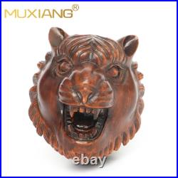 MUXIANG Rustic Briar Tobacco Pipe Handmade Wooden Carved Smoking Pipe Tiger Pipe
