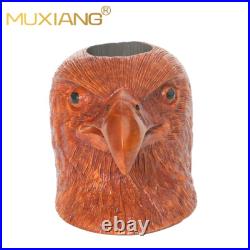 MUXIANG Rustic Tobacco Pipe Briar Wooden Carved Freehand Pipe Cumberland Stem