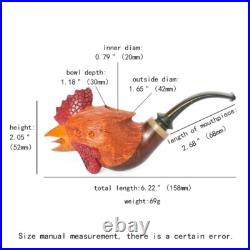 MUXIANG Rustic Wooden Tobacco Pipe Handmade Briar Carved Smoking Pipe Cumberland
