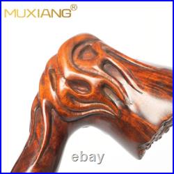 MUXIANG Rusticated Tobacco Smoking Pipe Briar Wooden Freehand Pipe Ebonite Stem