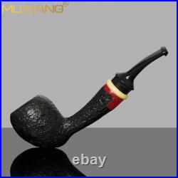 MUXIANG Sandblasted Acorn Pipe Briar Wooden Tobacco Pipe Handmade Freehand Pipe