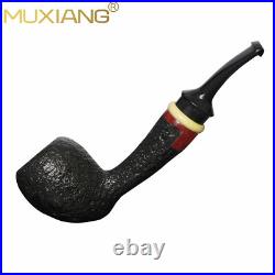 MUXIANG Sandblasted Acorn Pipe Briar Wooden Tobacco Pipe Handmade Freehand Pipe