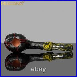 MUXIANG Sandblasted Briar Freehand Pipe Handmade Wooden Tobacco Pipe Ebonit Stem