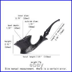 MUXIANG Sandblasted Fleur Pipe Briar Wooden Freehand Tobacco Pipe Ebonite Stem