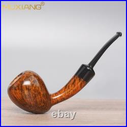 MUXIANG Smooth Acorn Pipe Briar Wooden Tobacco Pipe Cumberland Freehand Pipe