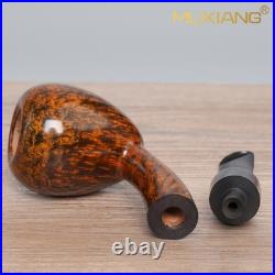 MUXIANG Smooth Acorn Pipe Briar Wooden Tobacco Pipe Cumberland Freehand Pipe