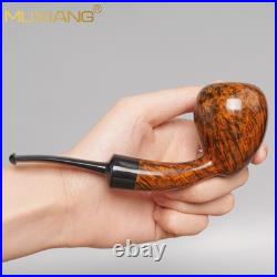 MUXIANG Smooth Acorn Pipe Briar Wooden Tobacco Pipe Cumberland Freehand Pipe