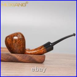 MUXIANG Smooth Acorn Pipe Briar Wooden Tobacco Pipe Cumberland Freehand Pipe