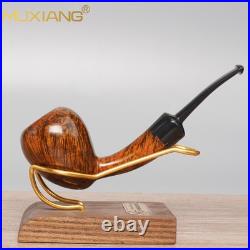 MUXIANG Smooth Acorn Pipe Briar Wooden Tobacco Pipe Cumberland Freehand Pipe