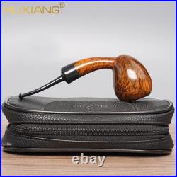 MUXIANG Smooth Acorn Pipe Briar Wooden Tobacco Pipe Cumberland Freehand Pipe