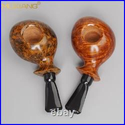 MUXIANG Smooth Blowfish Tobacco Pipe Handmade Freehand Pipe Cumberland Stem Gift