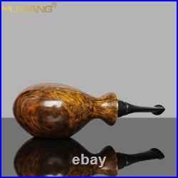MUXIANG Smooth Blowfish Tobacco Pipe Handmade Freehand Pipe Cumberland Stem Gift