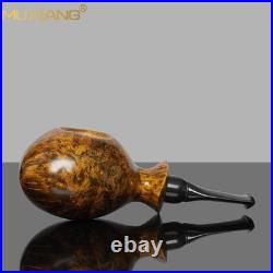 MUXIANG Smooth Blowfish Tobacco Pipe Handmade Freehand Pipe Cumberland Stem Gift