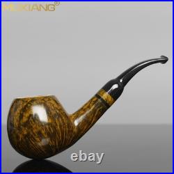 MUXIANG Smooth Briar Tobacco Pipe Handmade Wooden Freehand Pipe 3mm Ebonite Stem