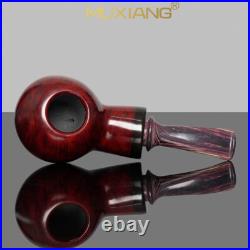 MUXIANG Smooth Briar Tomato Pipe Handmade Wooden Tobacco Smoking Pipe Ebonite MUXIANG Smooth Briar Tomato Pipe Handmade Wooden Tobacco Smoking Pipe Ebonite