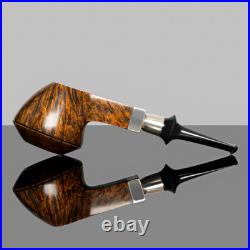 MUXIANG Smooth Eskimo Freehand Pipe Briarwood Tobacco Smoking Pipe Ebonite Stem