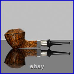 MUXIANG Smooth Eskimo Freehand Pipe Briarwood Tobacco Smoking Pipe Ebonite Stem