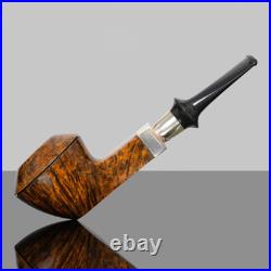 MUXIANG Smooth Eskimo Freehand Pipe Briarwood Tobacco Smoking Pipe Ebonite Stem