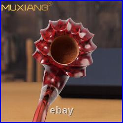 MUXIANG Smooth Freehand Pipe Handmade Briar Wood Tobacco Smoking Pipe Swan Pipe